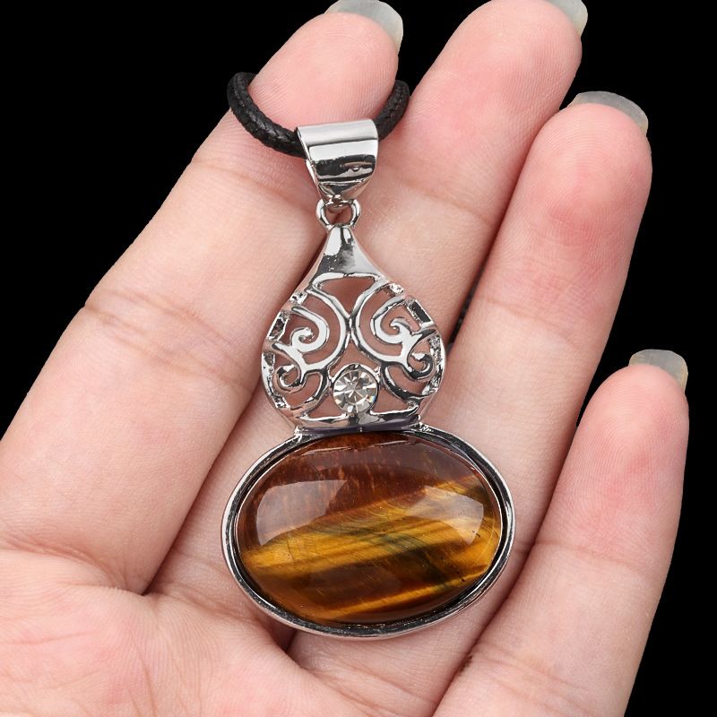 1827-Pingente de concha de ágata de cristal natural liga incrustada gema cabaça pingente DIY acessórios de jóias