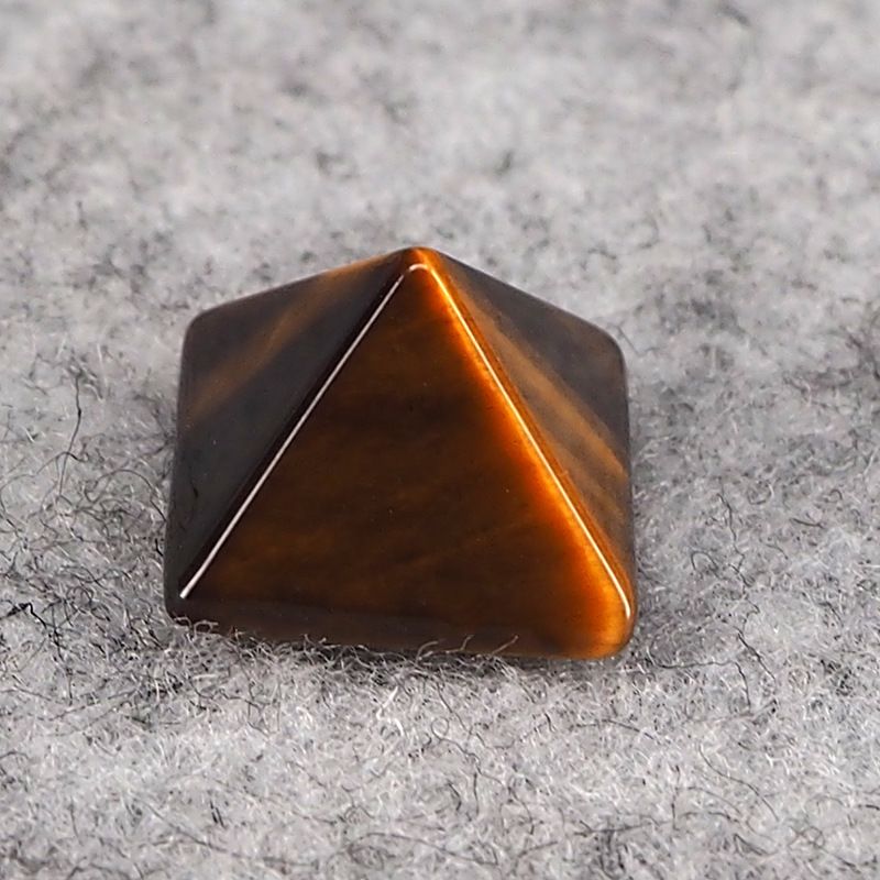 Lote de 7 jóias naturais cristal ágata jade semi-precioso 14mm pirâmide anel ornamento