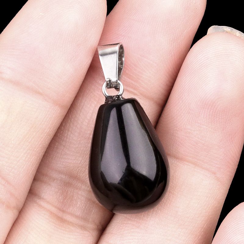 1463-20Mm pingente de gota de água redonda, pedra semi-preciosa natural pingente de gota de água redonda brincos DIY colar acessórios de jóias