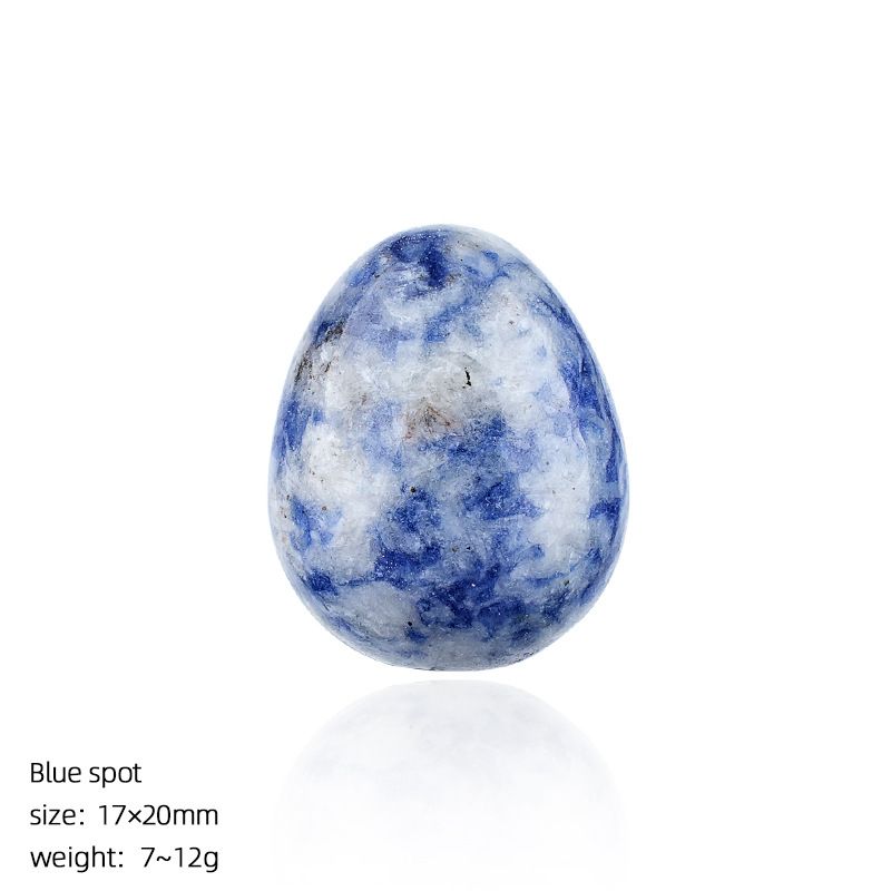 1431 Ovo de pedra de pedra crua em forma de pássaro de cristal natural de 20mm de cristal natural pequeno com ágata da Páscoa esculpida em forma de ovo