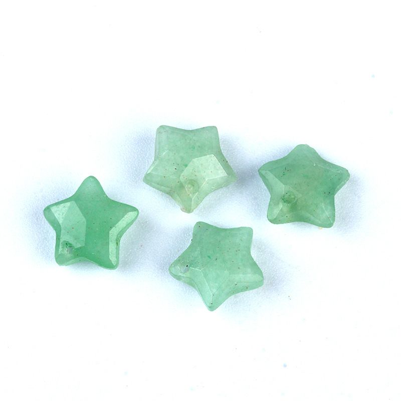 Pingente de pentagrama facetado 1590-10mm, acessórios de mini estrela de pedra de cristal atacado DIY jóias estrela