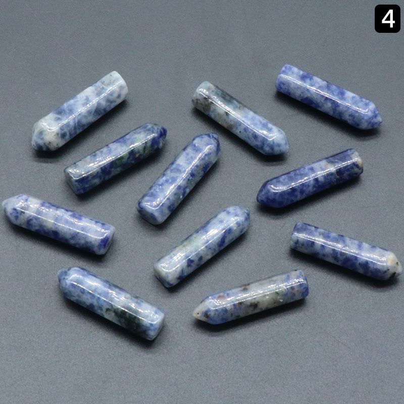 1267Coluna exagerada pedra natural semipreciosa coluna hexagonal pontiaguda simples não porosa 8x30 bala acessórios DIY