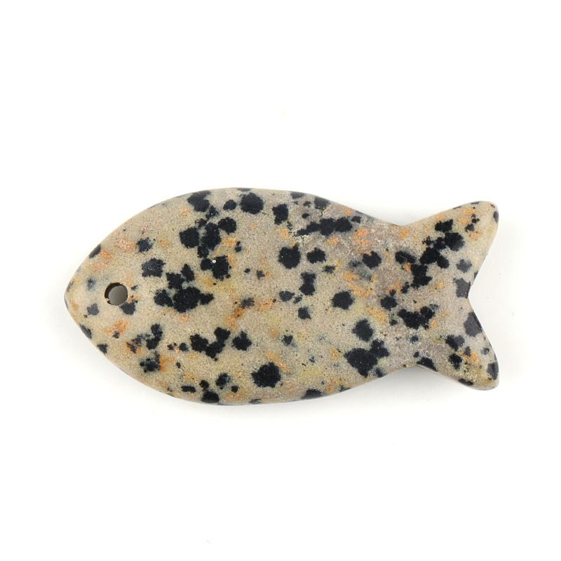 Atacado transfronteiriço 38mm cristal natural pingente de peixe pequeno DIY pedra criativa perfurada ágata pedra colar em forma de peixe