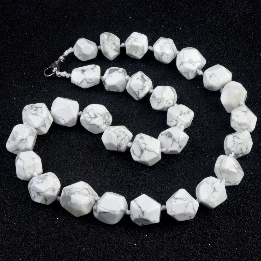 1906-Colar irregular de jade de ágata de cristal natural, pedra bruta polida e polida com colar de forma atada