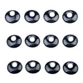 1763-16X20mm ágata preta borda buraco grande anel pingente brincos DIY colar jóias acessórios material