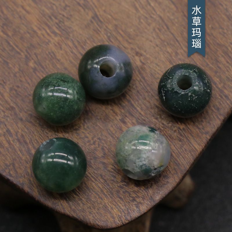 318-Agate cristal de jade 10mm3mm contas largas contas soltas pulseira artesanal DIY colar brincos jóias
