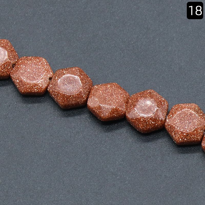 1425-8Mm corte hexágono, pedra de ágata de cristal hexagrama contas soltas DIY pulseira colar material de jóias