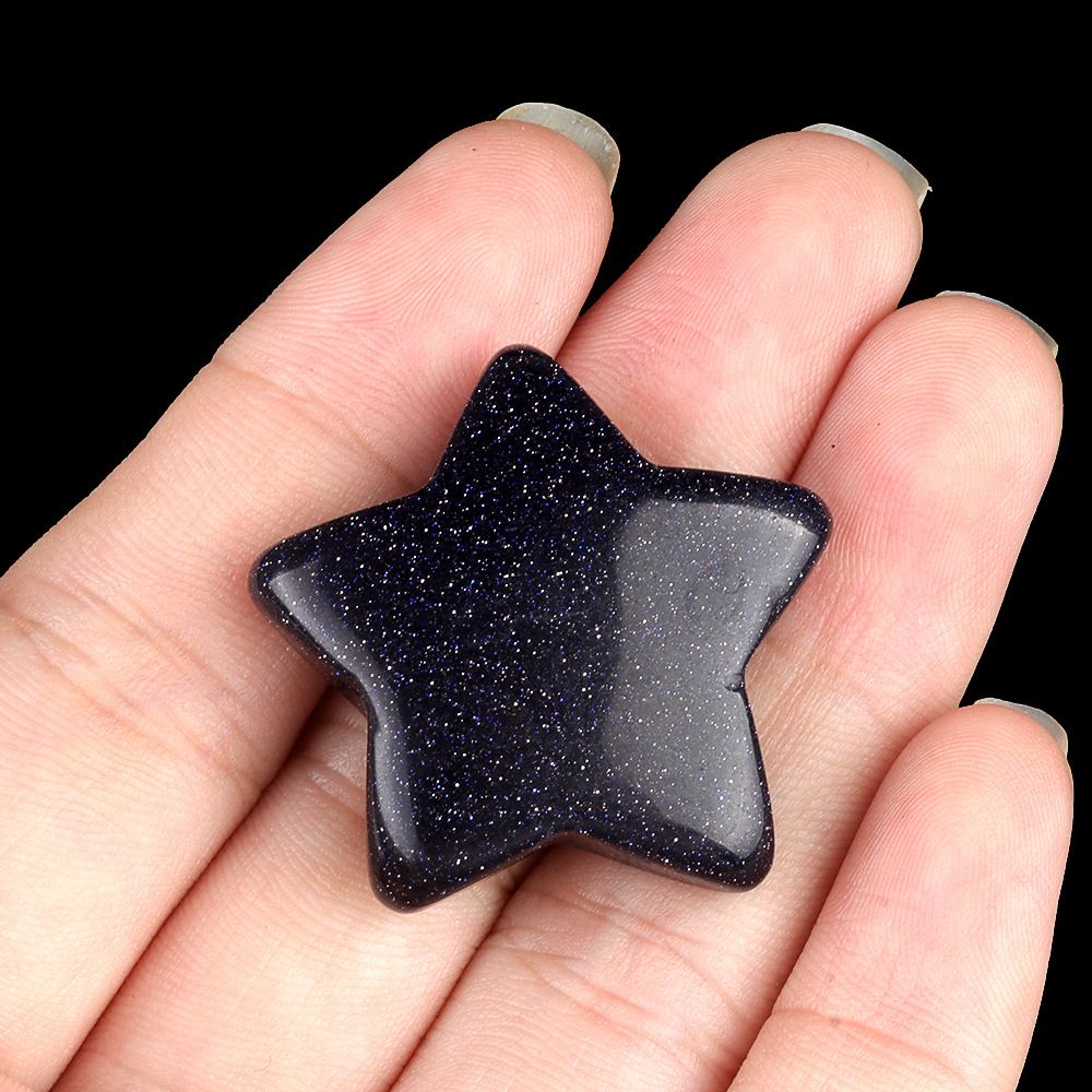 1433-30Mm pentagrama de cristal natural ágata estrela de pedra lua DIY estrela não porosa acessórios material