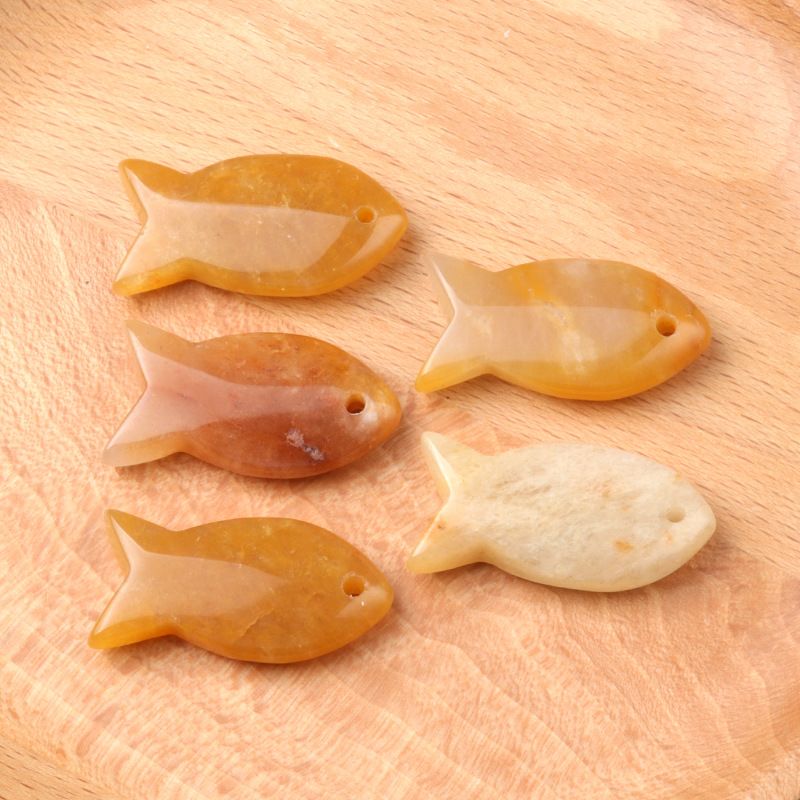 1614-Cristal ágata pedra semipreciosa pingente de peixe pequeno colar DIY saco pingente chaveiro animal acessórios
