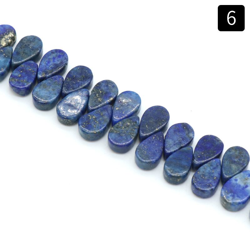 1114-Pedra de cristal natural 5X9mm gota de água plana 40 contas soltas DIY colar de contas brincos material de jóias