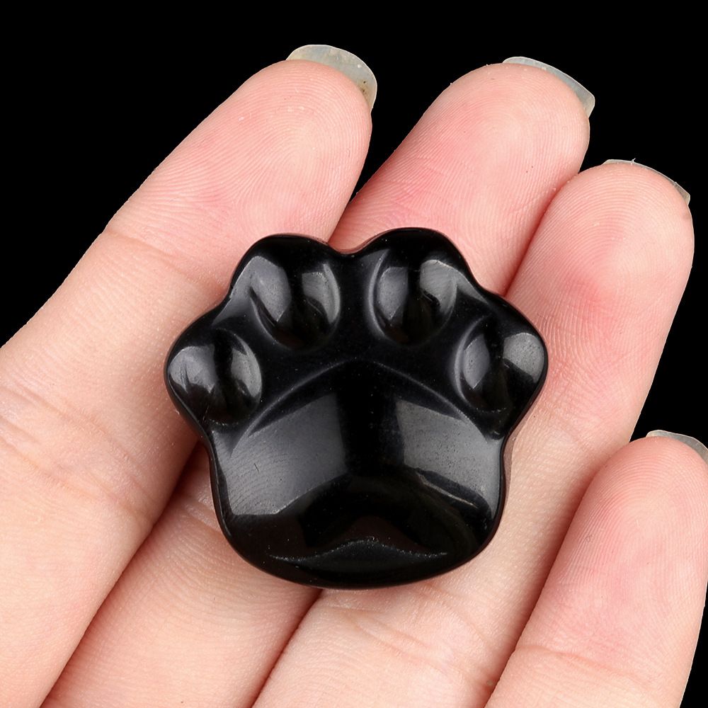 Cristal natural pedra semipreciosa ametista gravada garra de gato urso pata enfeite criativo presente decorativo