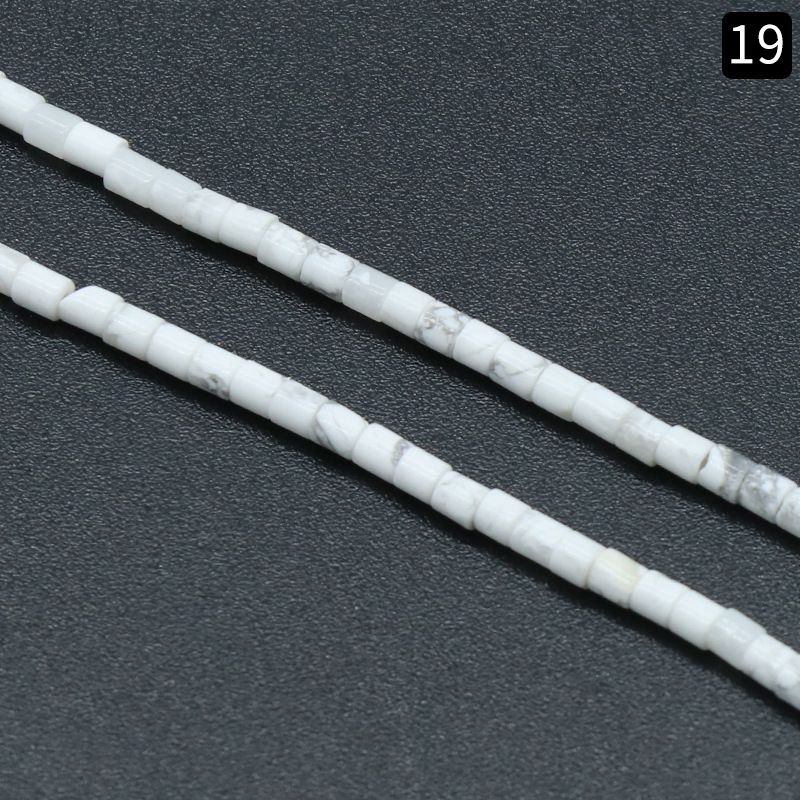 1110-Pedra semi-preciosa de ágata de cristal natural 2X2mm cilíndrico frisado DIY pulseira colar brincos material de jóias