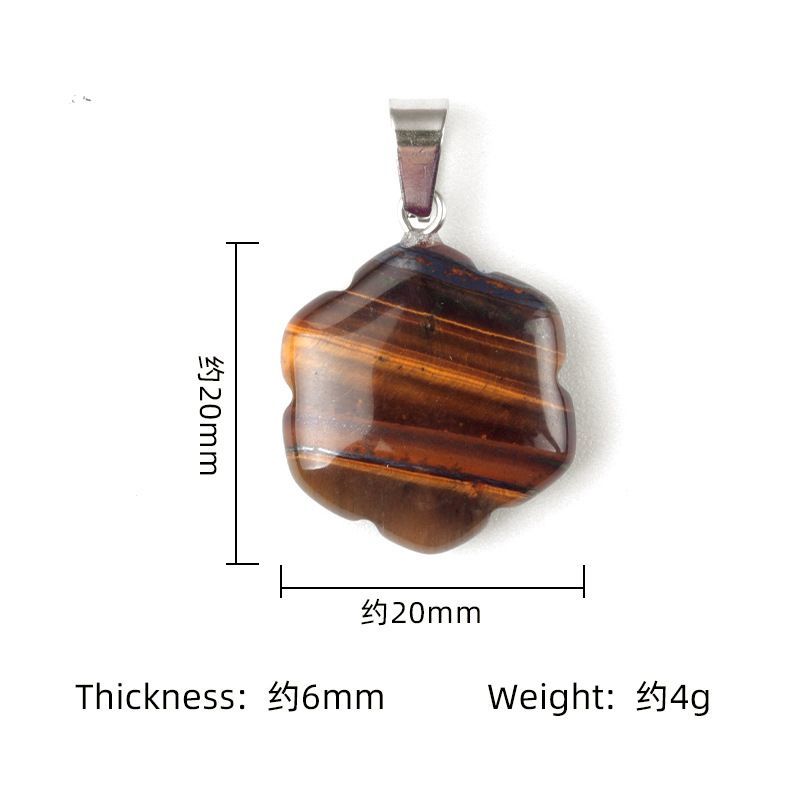 1653-Pingente de flor, pingente de flor de pedra de cristal natural DIY colar brincos material de jóias