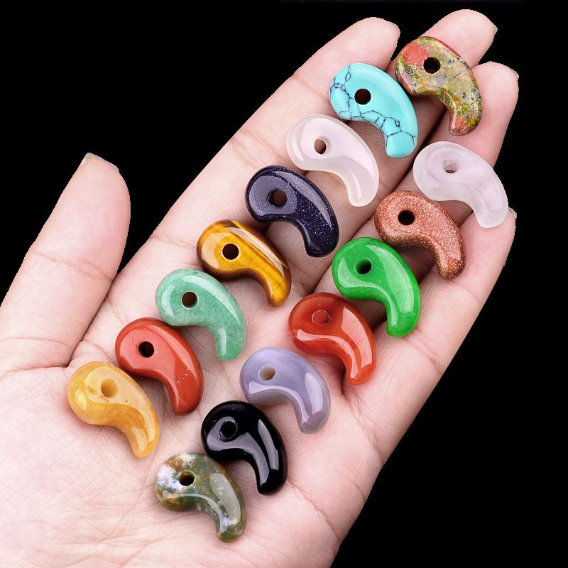 175-Cristal ágata yin e yang gancho jade pingente grande tengu Inuyasha animação pulseira periférica colar acessórios