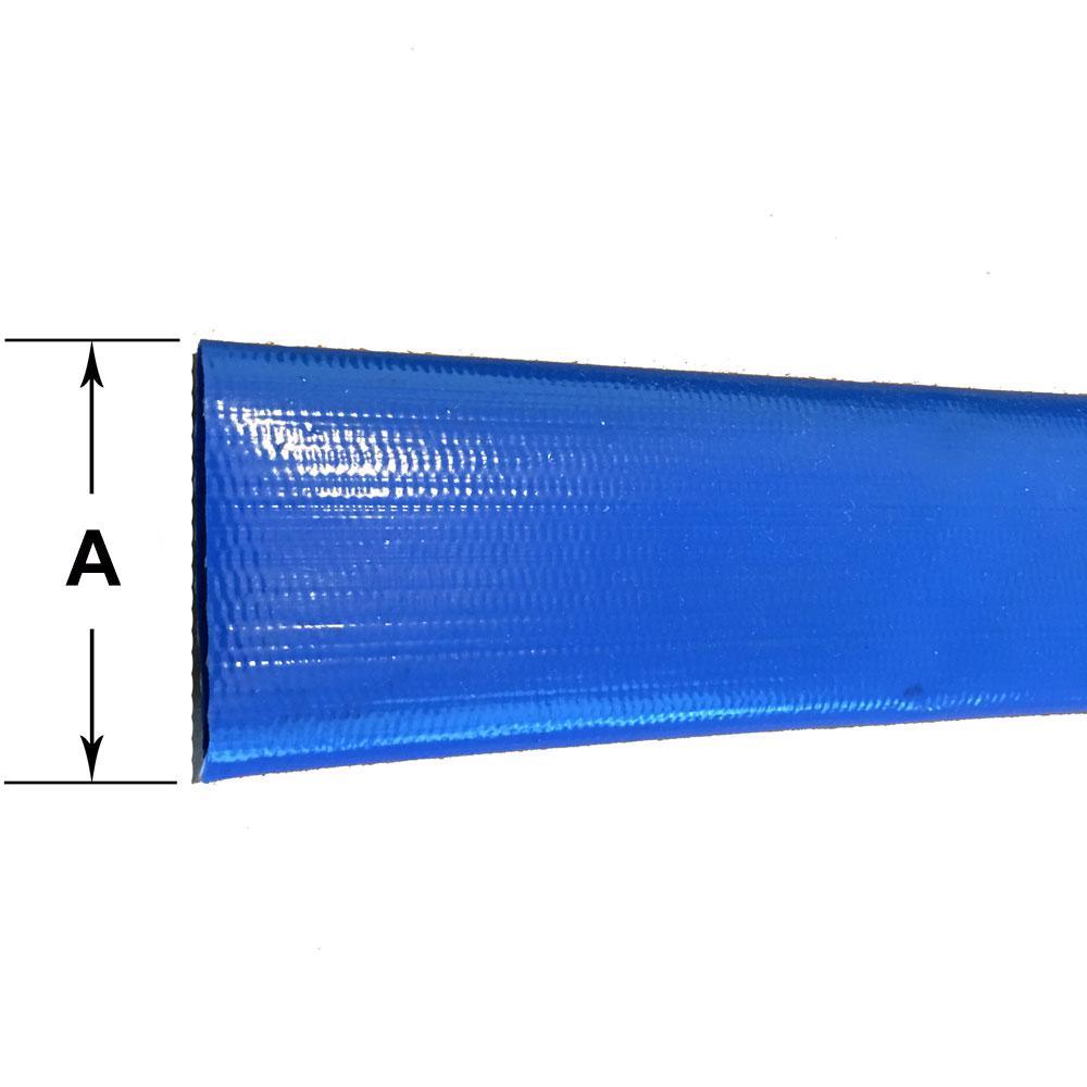1-1/2 in. Dia x 100 ft. Blue 6 Bar Heavy-Duty Reinforced PVC Lay Flat Discharge and Backwash Hose