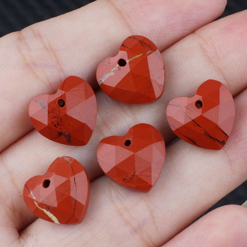 13Mm cristal ágata jade corte amor pingente DIY colar pulseira brincos jóias acessórios material