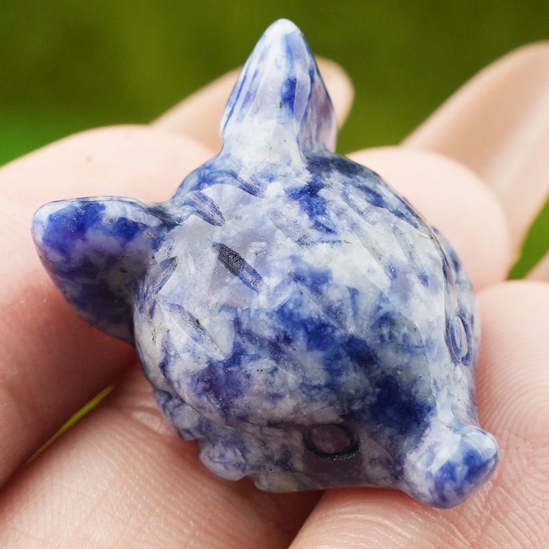 Pó de ametista natural cristal olho de tigre pedra escultura cabeça de raposa artesanato animal pequeno ornamento