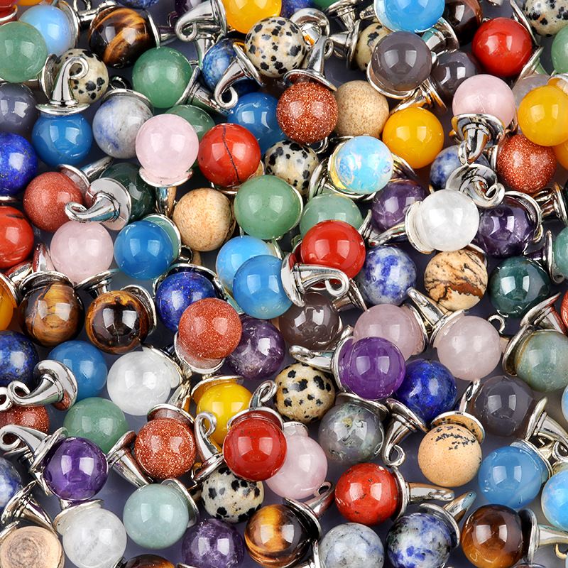 1984-12Mm pingente de chapéu de mago de ametista, chapéu de bruxa de ágata de halloween acessórios de DIY materiais