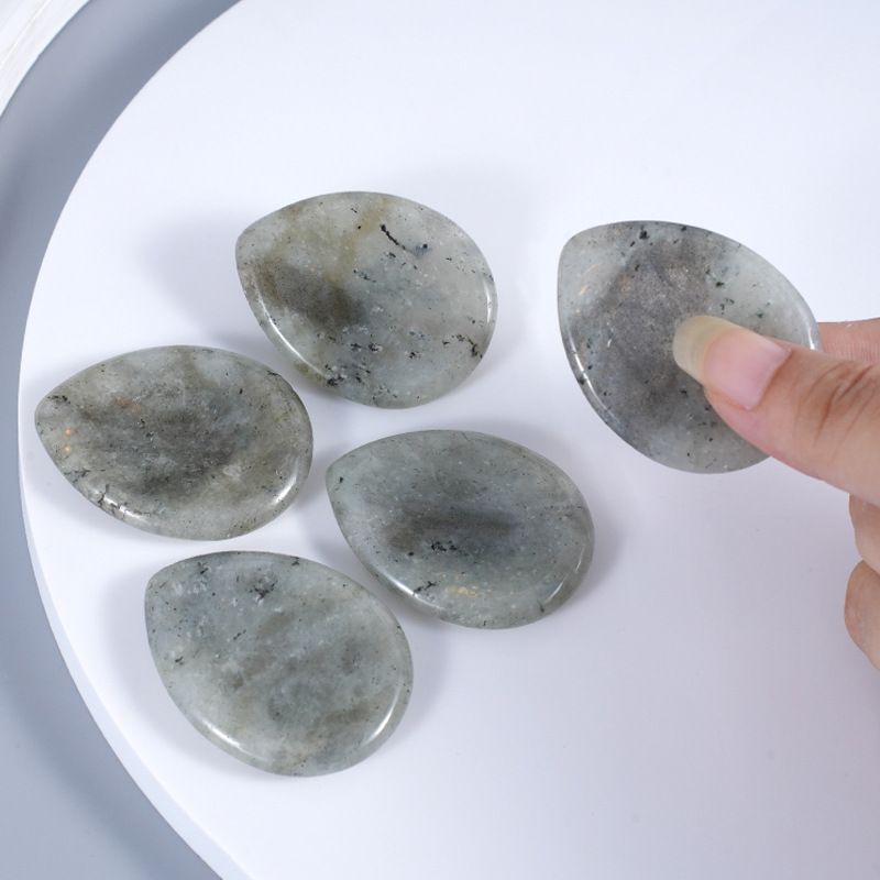 Água gota descompressão palma pedra cristal natural ágata ranhura polegar pressione alça esquecer preocupação pedra