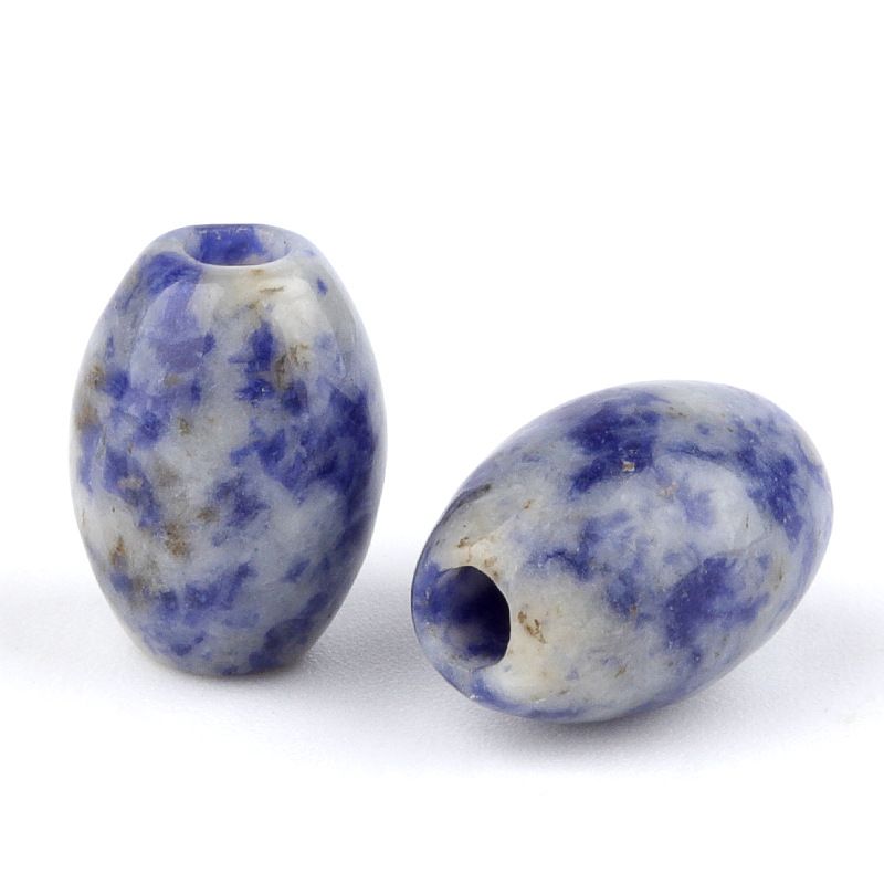 2323-Grânulos de Buraco Grande Grânulos Soltos de Cristal 13x18 Buraco 4mm Grânulos de Arroz Pedra de Ágata Grânulos Soltos DIY Acessórios de Jóias