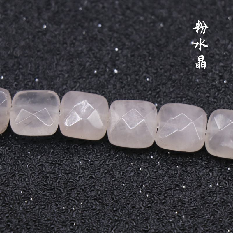Ágata de cristal pedra semipreciosa 8mm quadrado cortado contas soltas DIY pulseira colar acessórios material