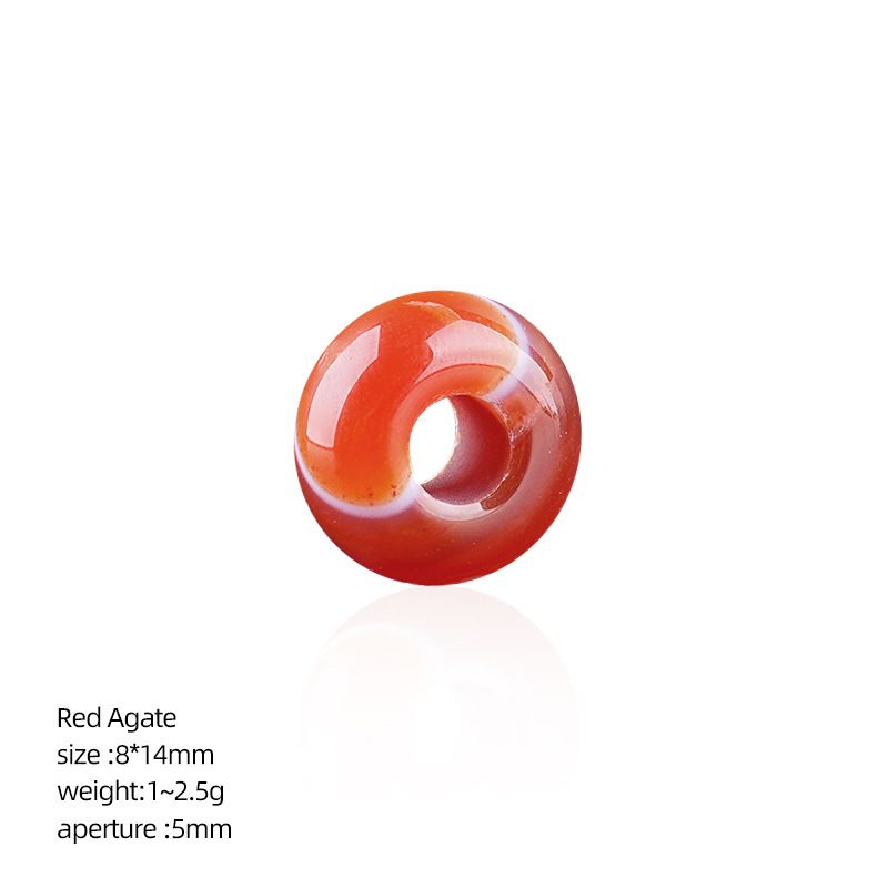 8 * 14Mm grande buraco natural cristal ábaco contas DIY colar colar de roupas de ágata contas soltas contas divisória acessórios de jóias