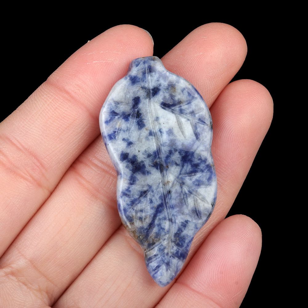1782-47Mm folhas, cristal natural ágata pedra gravada pena material decorativo DIY folha acessórios de jóias