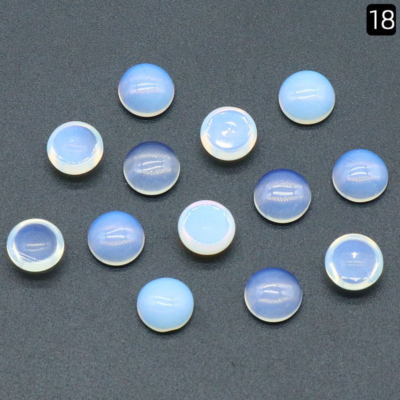 Superfície de anel redonda de 1247-8Mm, superfície de cristal natural única curva redonda geométrica DIY jóias incrustadas com acessórios de pedra solta