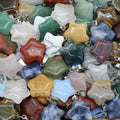 Pingente de pentagrama de 1460-20Mm, pingente de pentagrama de pedra natural semi-preciosa Brincos DIY Colar Acessórios