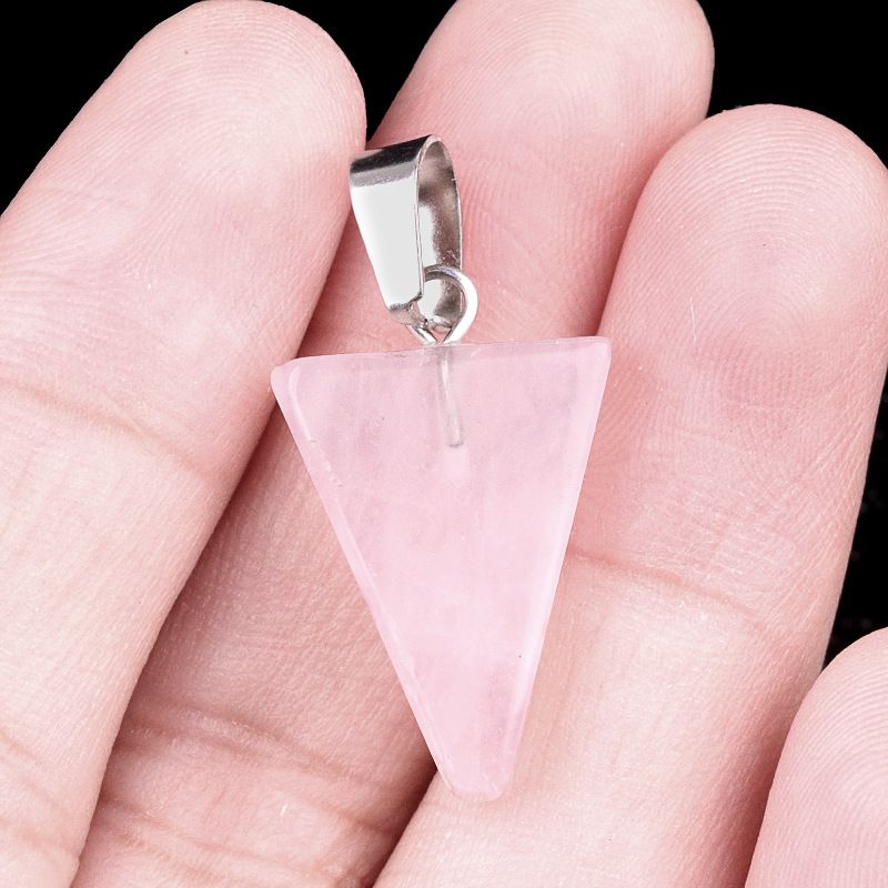 1455-20Mm Pingente Triângulo, Cristal Natural Pingente Triângulo de Pedra Semi-Preciosa Brincos DIY Colar Acessórios
