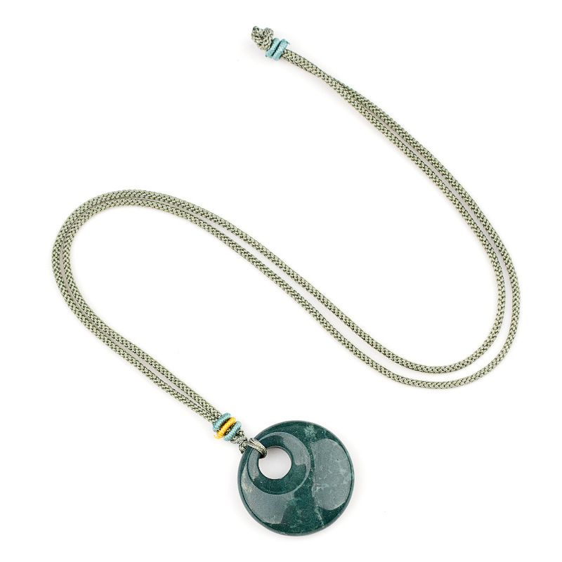 2330-30Mm colar de fivela de segurança com orifício lateral, pingente de ágata de cristal de grande abertura, colar de fivela de princesa, novos produtos estão à venda.