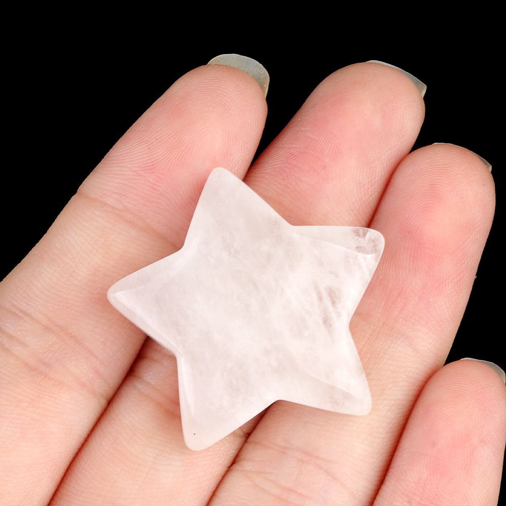 1433-30Mm pentagrama de cristal natural ágata estrela de pedra lua DIY estrela não porosa acessórios material