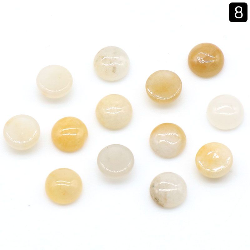 Superfície de anel redonda de 1247-8Mm, superfície de cristal natural única curva redonda geométrica DIY jóias incrustadas com acessórios de pedra solta