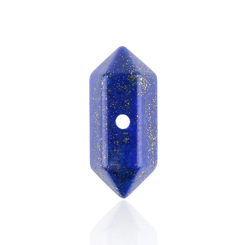 Cristal 8 * 20mm Ponta Dupla Pós Hexagonal Pulseira DIY Pingente Colar Acessórios Cristal Branco Ponta Dupla Pós Hexagonal