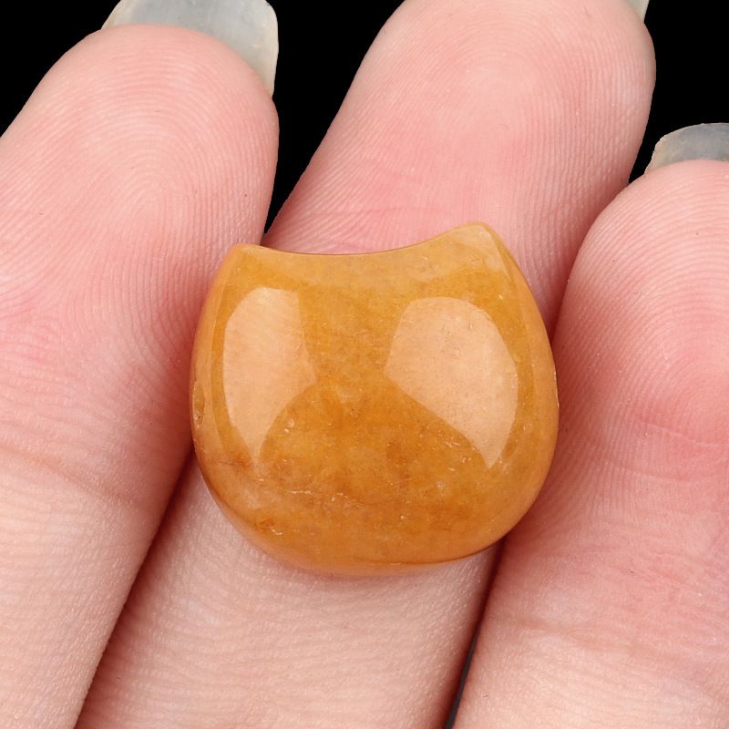 2309-Buraco horizontal sem rosto cabeça de gato contas soltas pó natural cristal ametista olho de tigre gato pulseira DIY colar acessórios