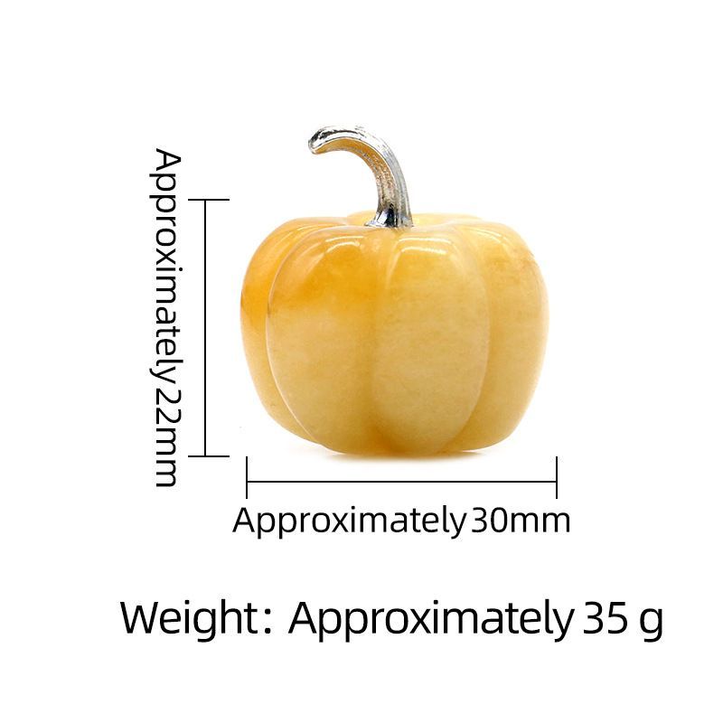 1445-30Mm abóbora, pedra de cristal natural Halloween abóbora de ação de graças ornamento de mesa
