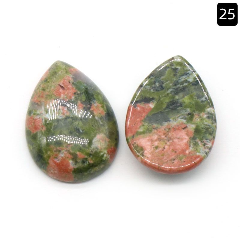 1235-18 × 25 superfície do anel de gota de água, cristal natural única superfície curva geométrica DIY jóias incrustadas com acessórios de pedra solta