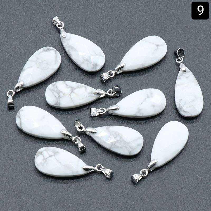 1518-Seção facial de gota de água natural fivela de semente de melão de cobre pingente colar DIY brincos acessórios pingente de jóias