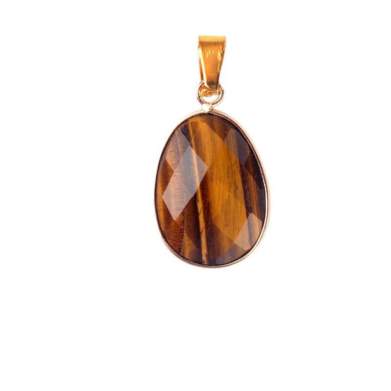 1647-Pó natural de ametista em forma especial gota de água cortada com bainha de cobre pingente de furo único, colar de DIY com cabeça de pedra semipreciosa