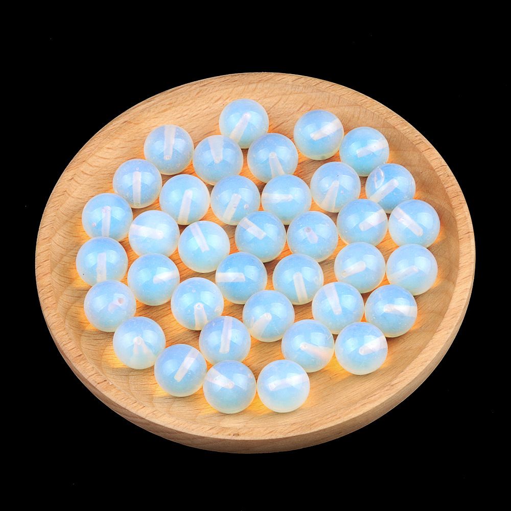 Contas de meio buraco de 1929-12Mm, contas redondas de meio buraco de ágata de cristal contas soltas Brincos de viga DIY acessórios de incrustação Contas de Buda