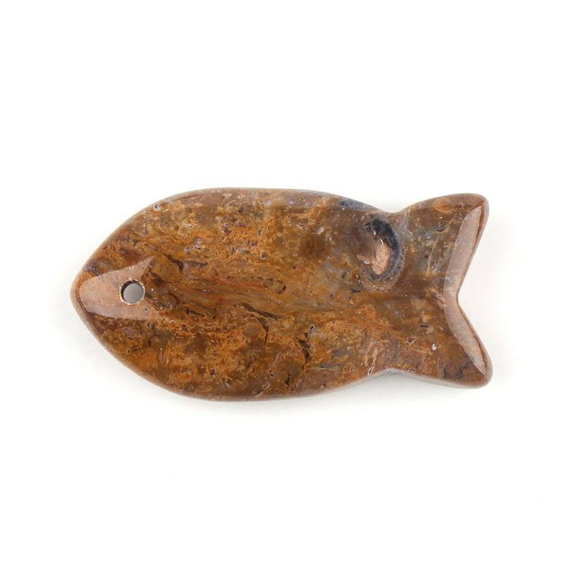 Atacado transfronteiriço 38mm cristal natural pingente de peixe pequeno DIY pedra criativa perfurada ágata pedra colar em forma de peixe
