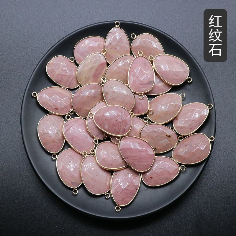 Pingente binaural de bainha de jade de ágata de cristal, pó de ametista, lápis-lazúli de cristal, acessórios para joias