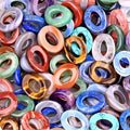 2068-18X23mm círculo de ágata de ametista em forma de botão oval oco colar colar de material de pulseira