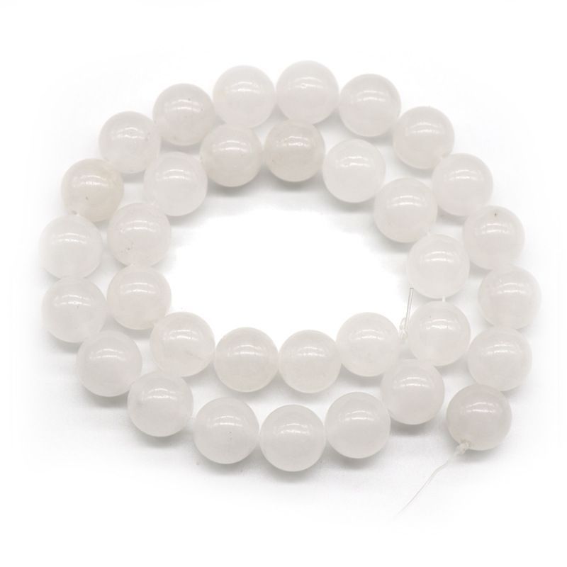 Pulseira solta de contas soltas de jade branco 4~12mm DIY, colar, brincos, grampo de cabelo estilo antigo, acessório de cabelo, contas soltas de jade natural