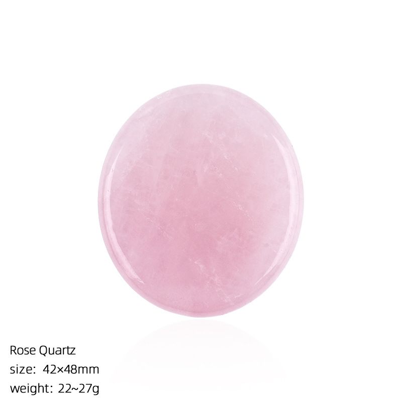 42 * 48Mm disco oval de pedra natural criativo artesanal DIY suporte de telefone celular geladeira adesivo letras runa acessórios
