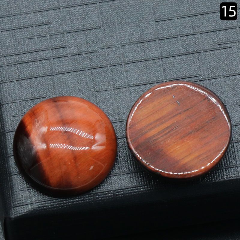 Superfície de anel redondo 1250-18Mm de cristal natural de superfície única curva redonda geométrica DIY jóias incrustadas com acessórios de pedra solta