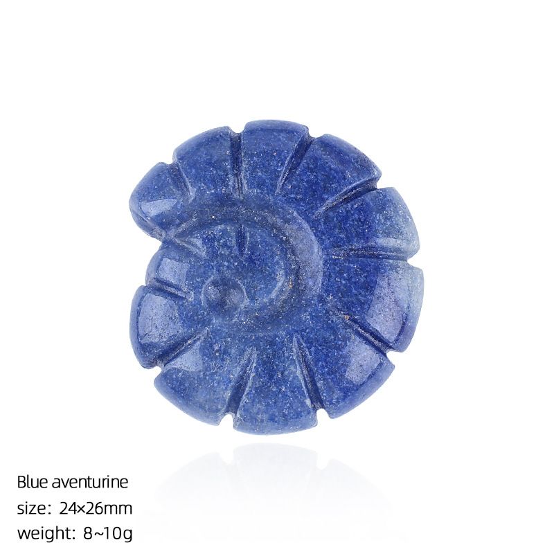 2422 Concha de cristal natural gravura tridimensional dupla face ornamento de micro-paisagem doméstica em forma de caracol concha de gema não porosa