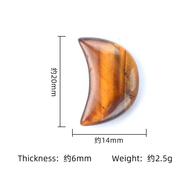 1668-20Mm lua não porosa, ágata de cristal natural cabeça de pedra semipreciosa crescente DIY material de joalheria artesanal