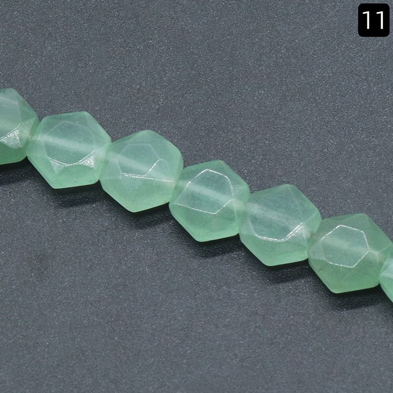 1425-8Mm corte hexágono, pedra de ágata de cristal hexagrama contas soltas DIY pulseira colar material de jóias