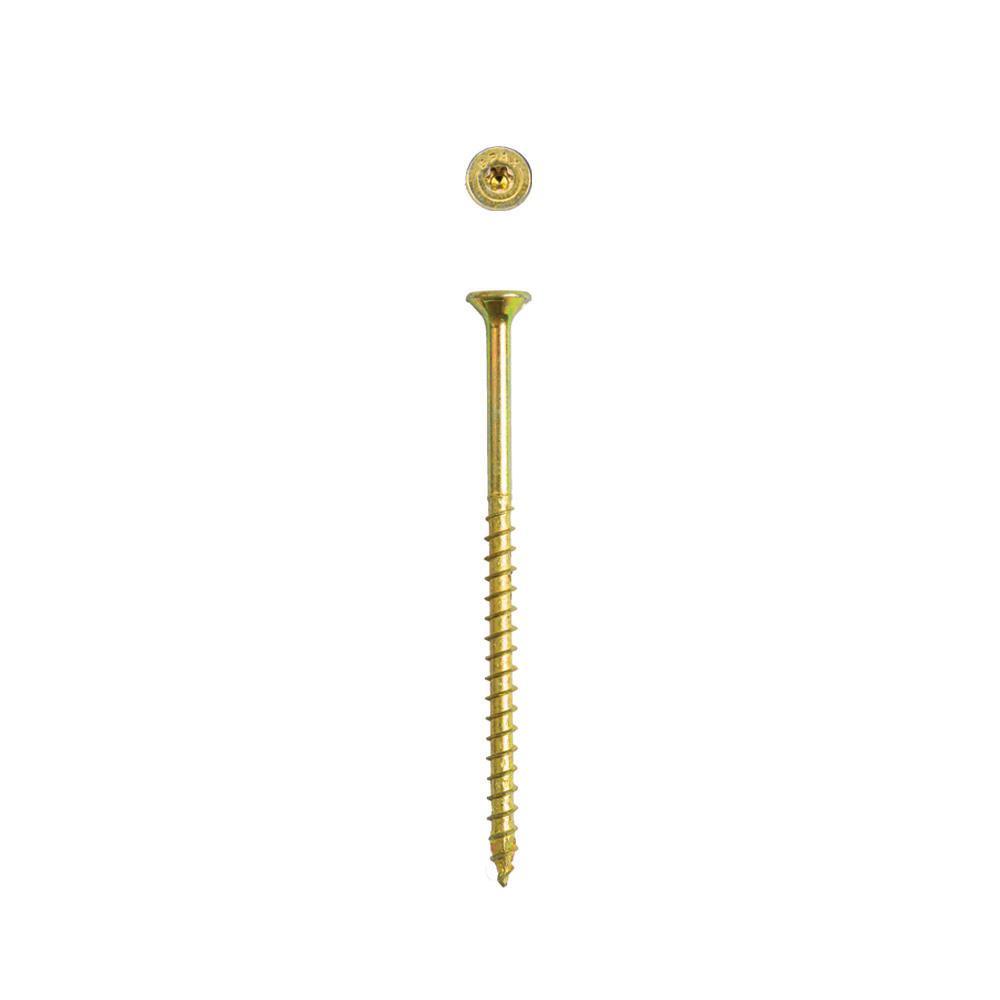 #10 x 3 in. T-Star Plus Drive Flat-Head Partial Thread Yellow Zinc Coated Multi-Material Screw (72 per Box)
